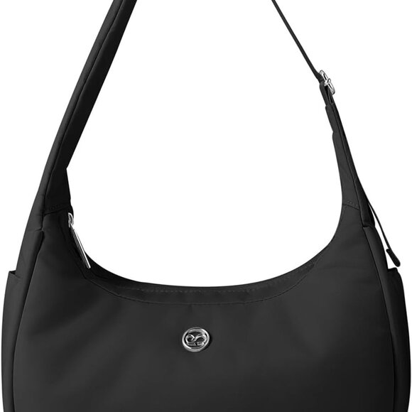 Versatile Nylon Crescent Tote - Multi-Pocket Shoulder Bag for Daily Essentials - Picture 1 of 7
